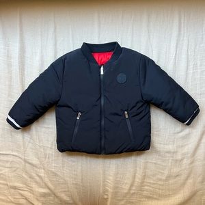 Jacadi boys reversible down jacket navy and red size 18 months great condition
